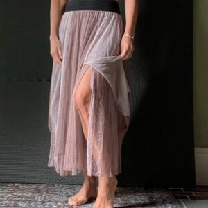 SOLD Free People Sheet Mauve Layered Skirt